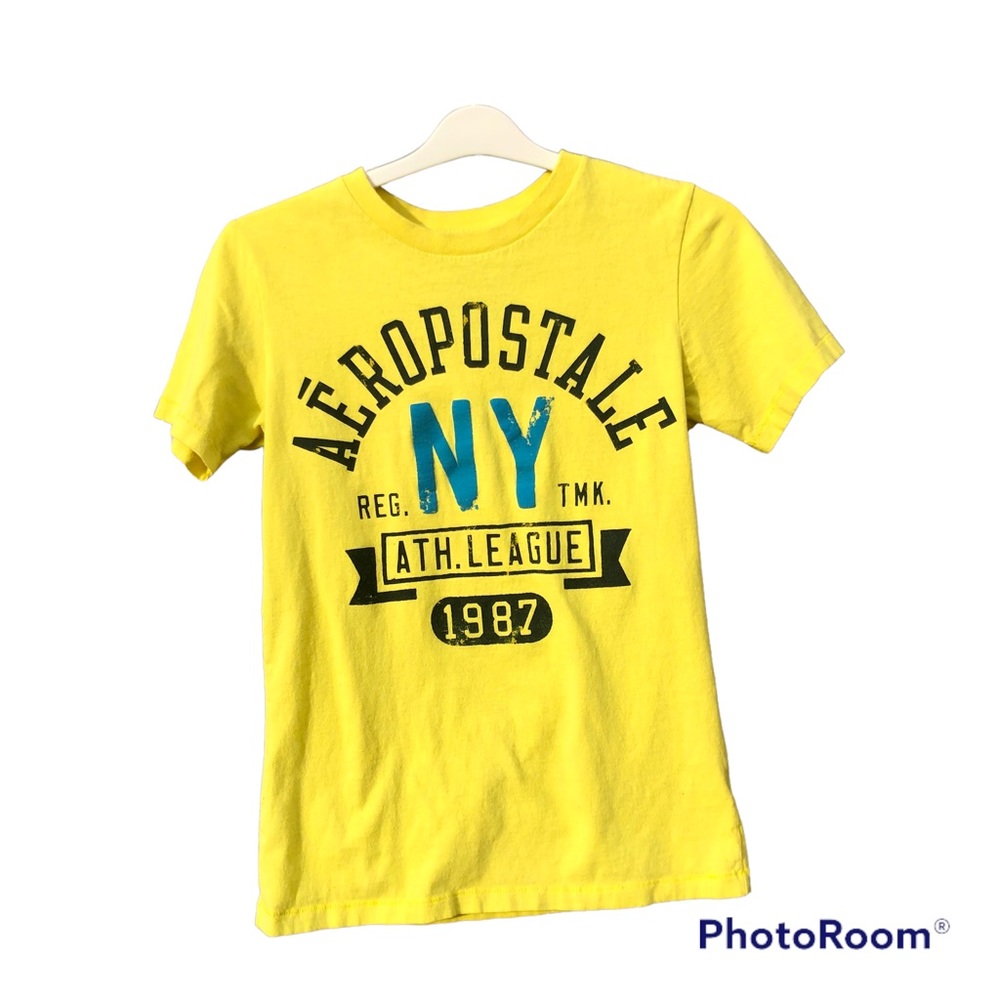 Aeropostale Shirt Graphic Tee Sz. XS Logo Yellow